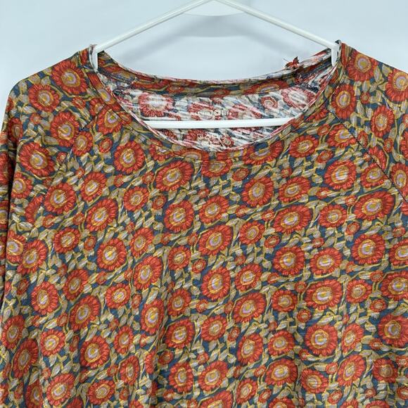 Natural Life Shirt Womens XL Boho Floral Lightweight Long Sleeve Pullover Top - Picture 2 of 9